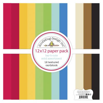 Doodlebug Bar-B-Cute - Textured Cardstock Assortment Pack